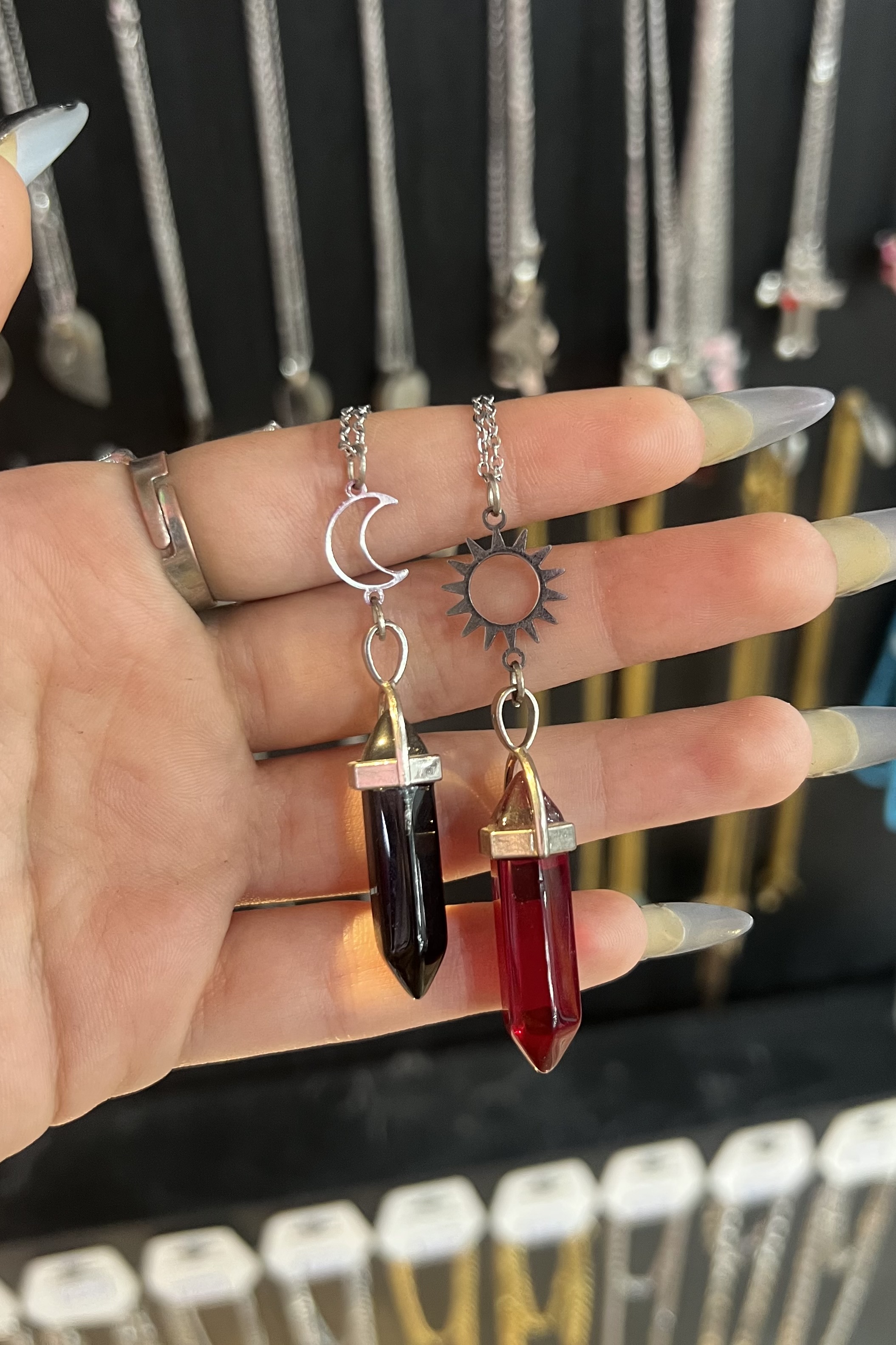 گردنبند ست سنگ ماه و خورشید