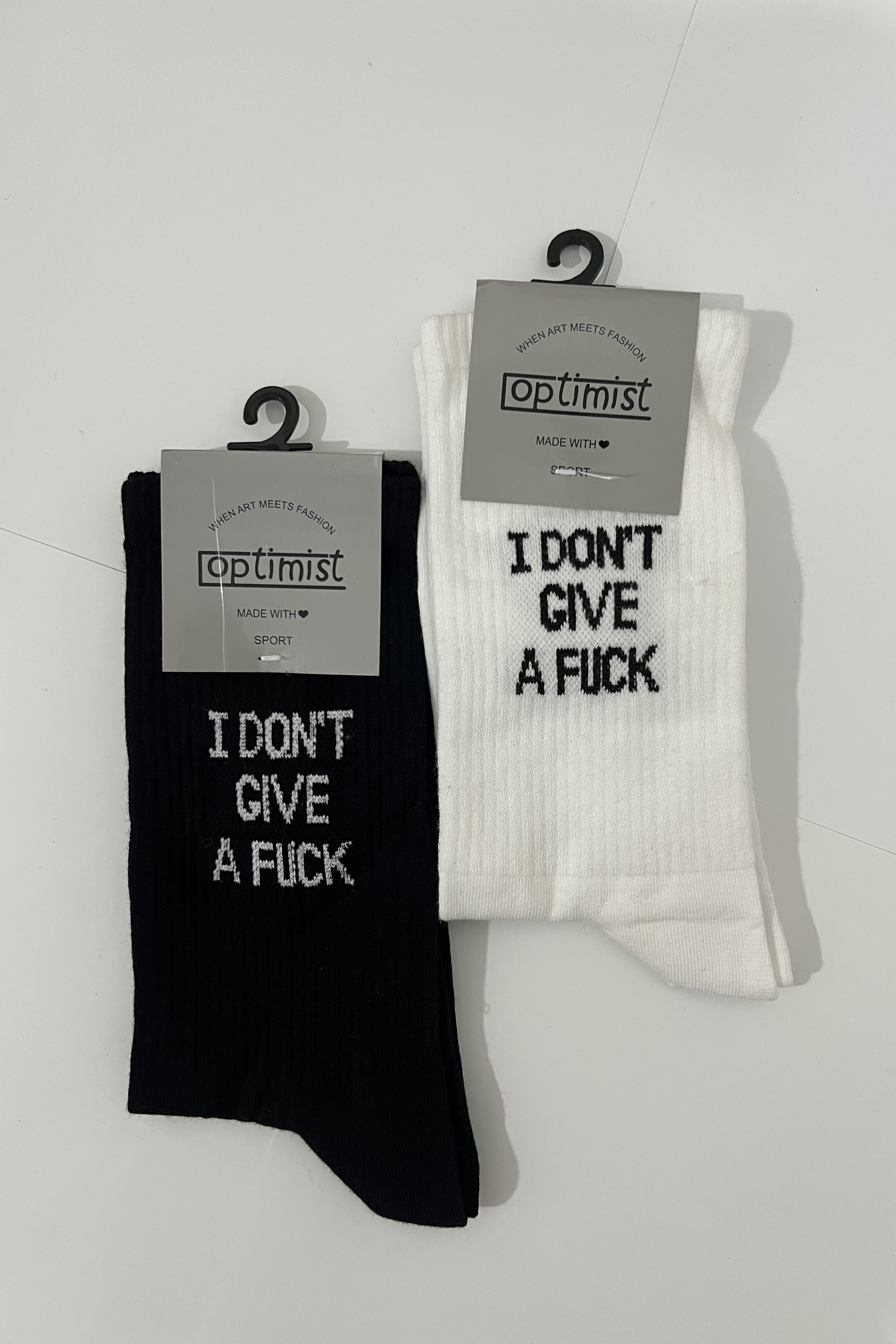 جوراب ساق بلند طرح I DON’T GIVE A FUCK